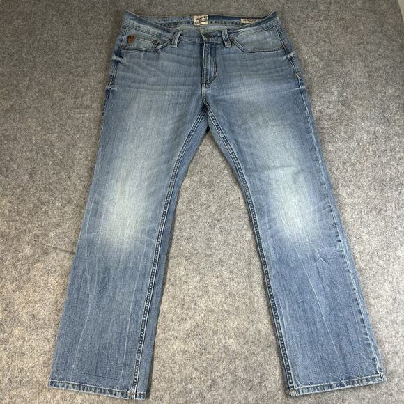 Moonshine Spirit Mens Jeans 34X30 Brad Paisley 120 Proof Slim Straight Flaw - Picture 1 of 12